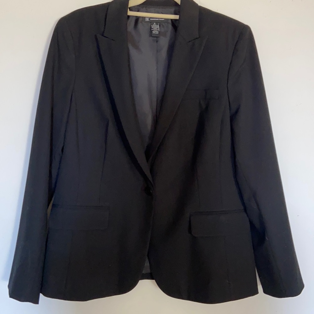 International Concepts Black lined blazer